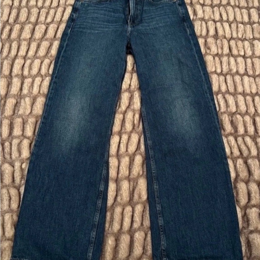 Rag & Bone Logan Mid-Rise Wide Leg Jeans in Annalise Size 25 Like New